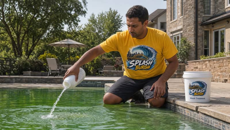 Green to clean pool recovery